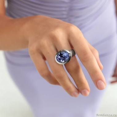 Кольцо Qudo, TIVOLA big S royal blue delite  18.5 мм, 651744/18.5 BL/S Кольцо Qudo, TIVOLA big S royal blue delite  18.5 мм, 651744/18.5 BL/S